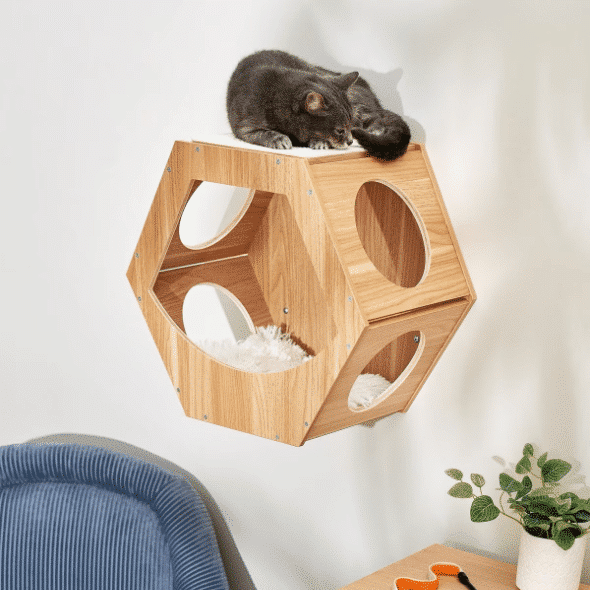 FRISCO Hexagon Wall Mounted Cat Wall Shelf