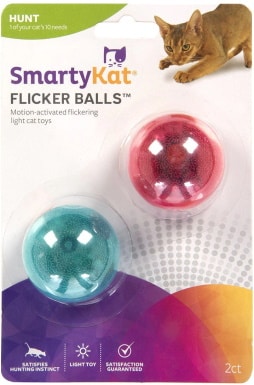 SmartyKat Flicker Balls Electronic Light Ball Cat Toy